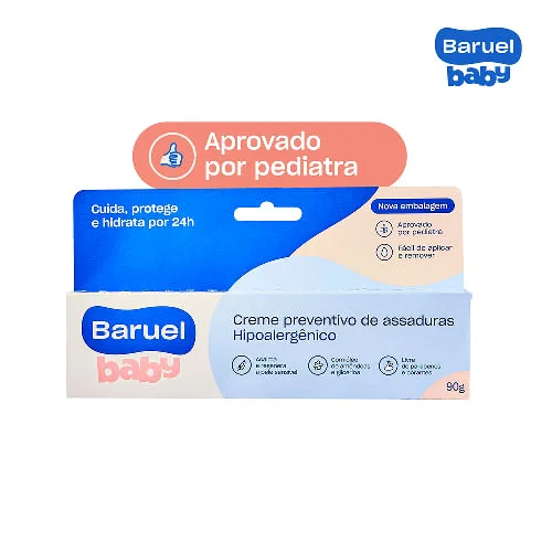 Pomada para Assadura Baruel Baby Óleo de Amêndoas Hipoalergênica 90g
