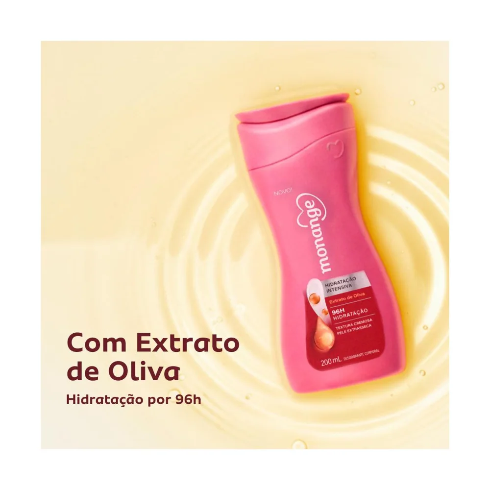 Hidratante Monange Extrato de Oliva Hidratação Intensiva com Ação Desodorante 200ml