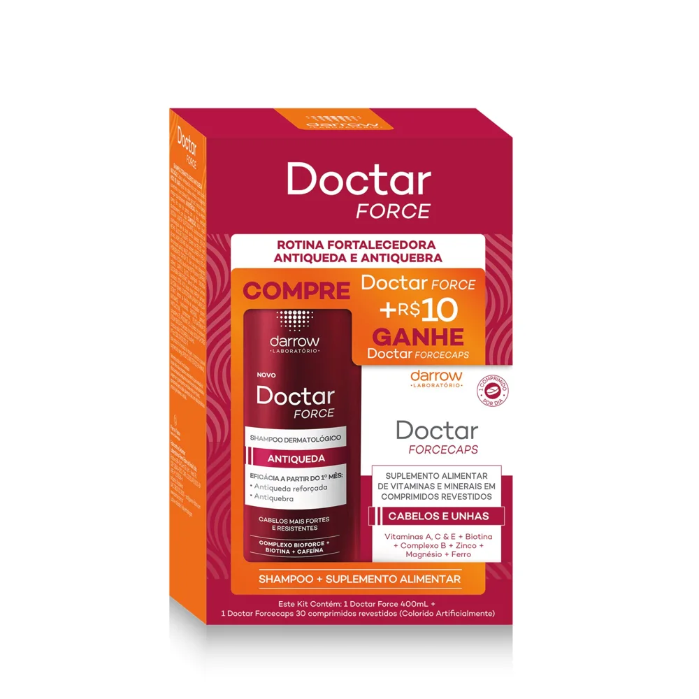 Kit Doctar Force 400ml + R$10 Ganhe Dw Doctar Forcecaps 30 Comprimidos