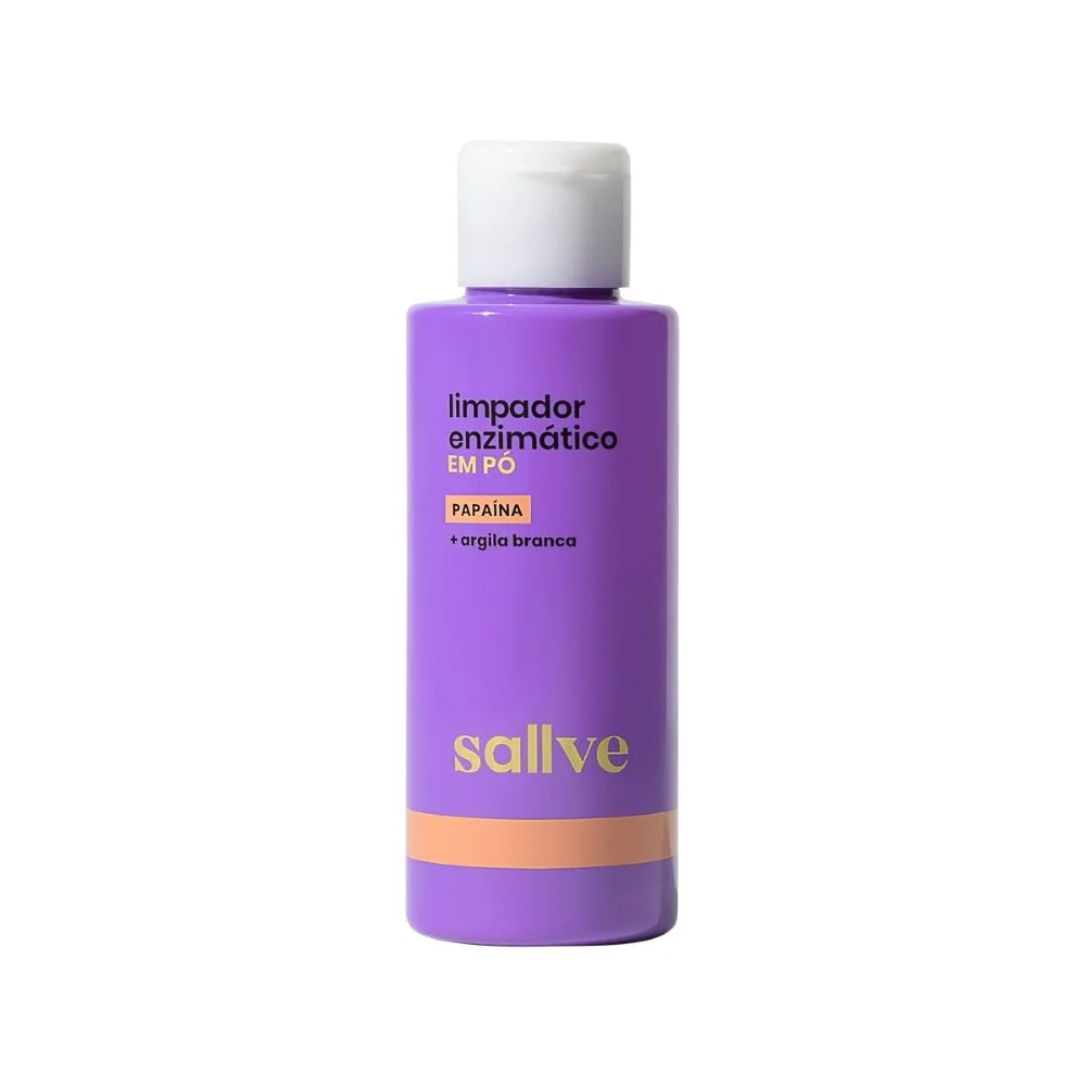 Limpador Facial Sallve Enzimático Papaína e Argila Branca 30g