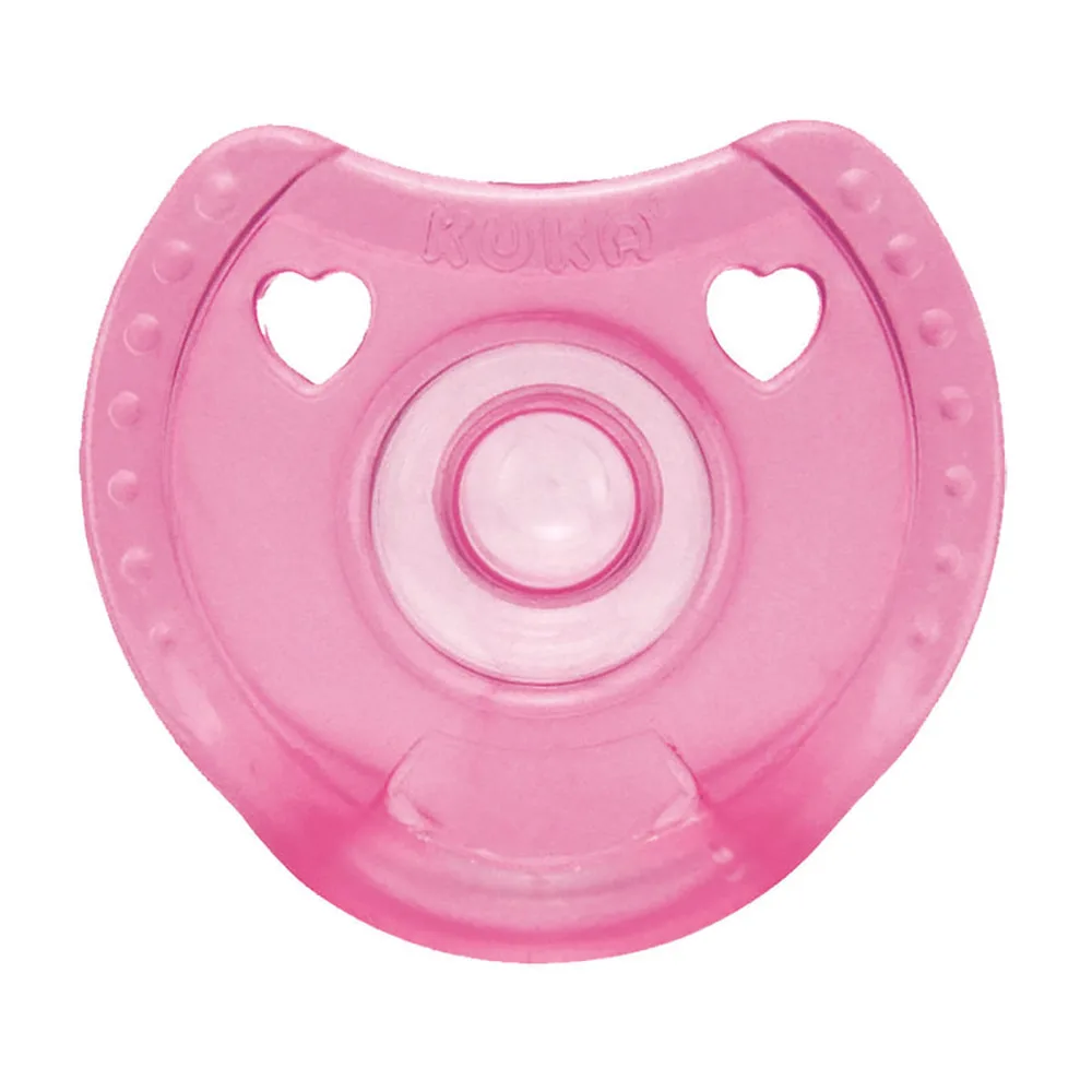 Chupeta Kuka Soft Comfort Bico Redondo +6 meses Silicone Rosa Tamanho 2 1 Unidade
