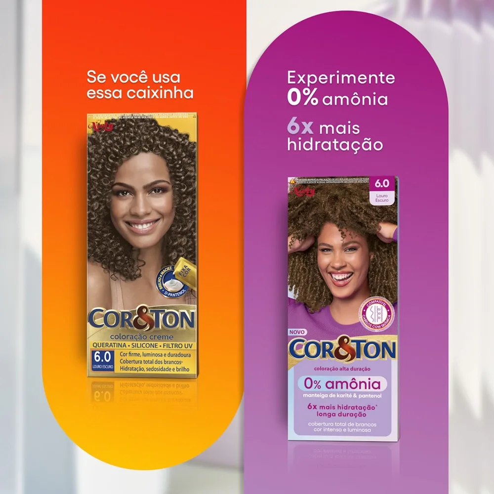 Tintura Cor&Ton Niely 0% Amônia 6.0 Louro Escuro