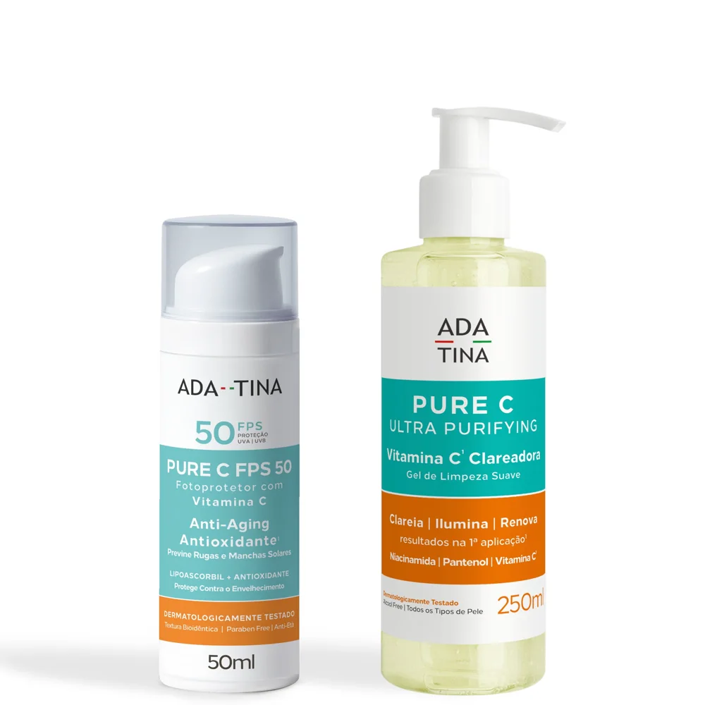 Kit Ada Tina Pure C FPS 50 e Gel de Limpeza Vitamina C