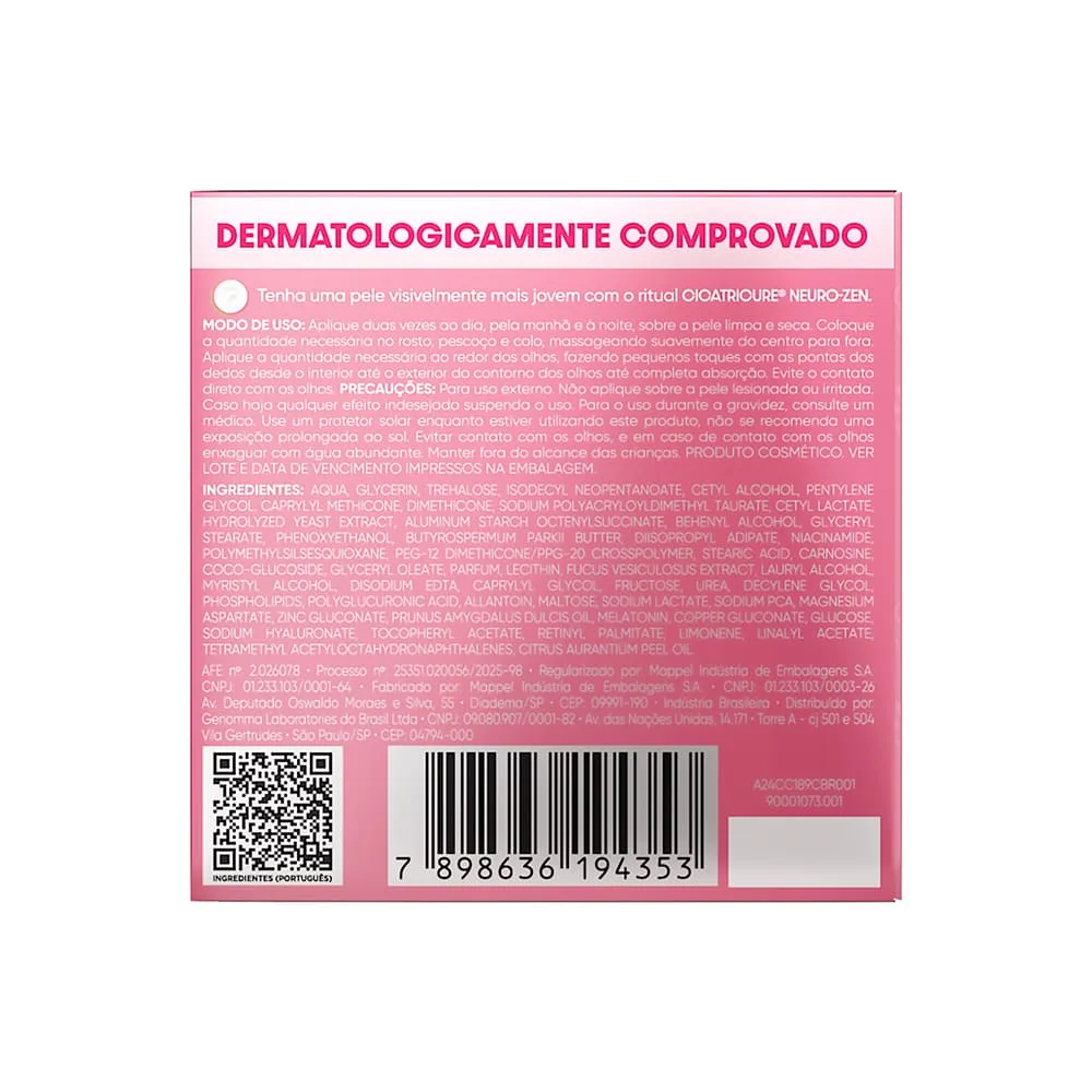 Cicatricure Neuro-Zen Creme Facial Antirrugas 50g