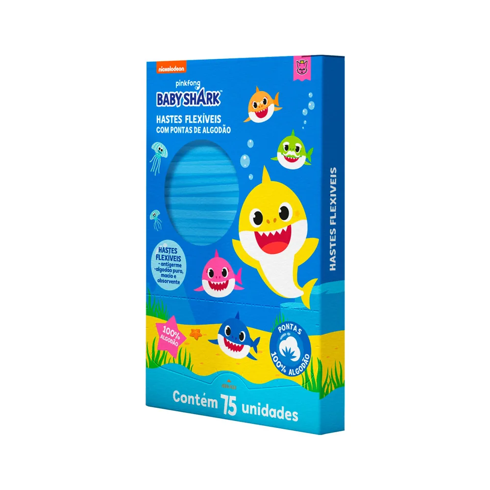 Hastes Flexíveis Cremer Baby Shark 75 Unidades