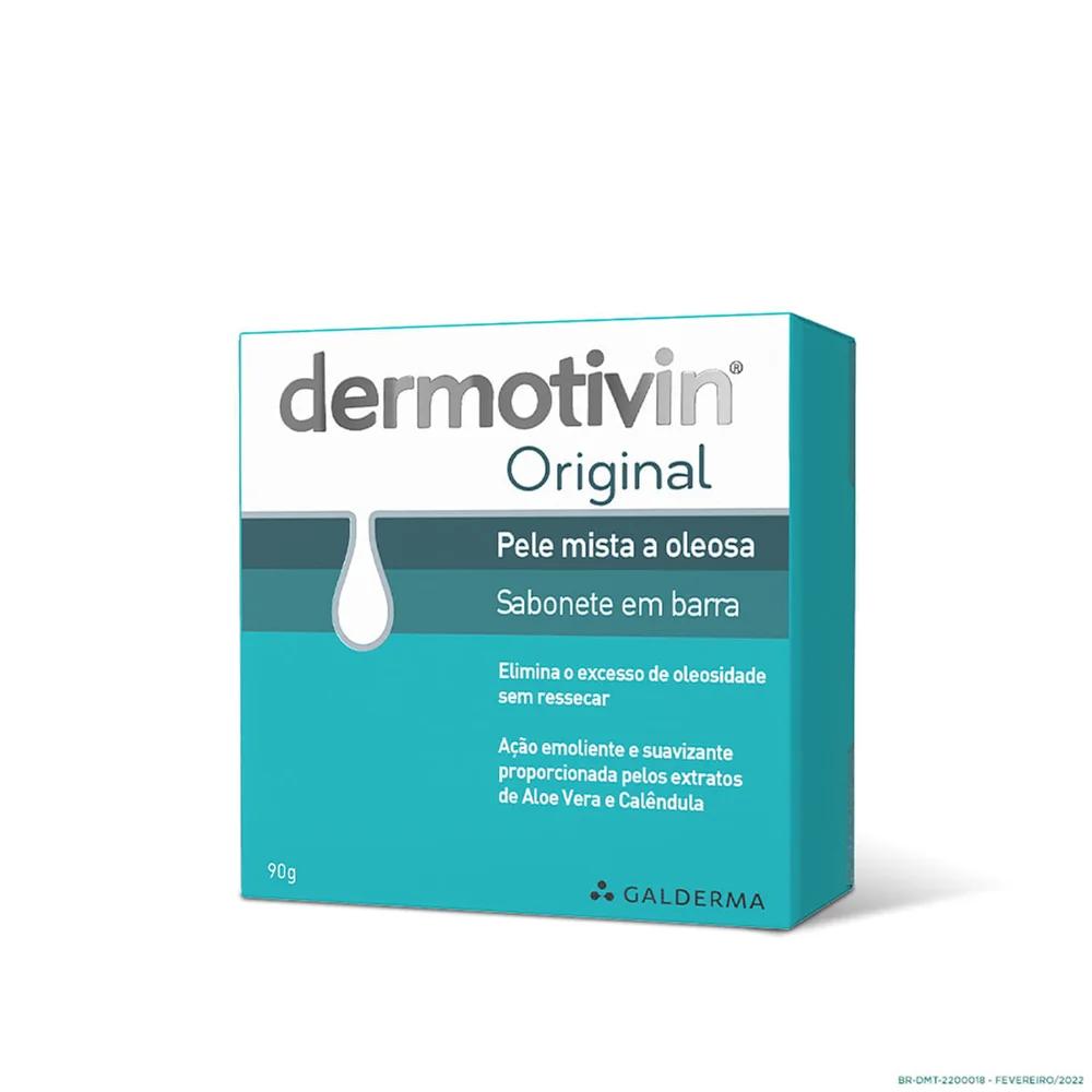 Sabonete em Barra Facial Dermotivin Original Pele Mista e Oleosa 90g