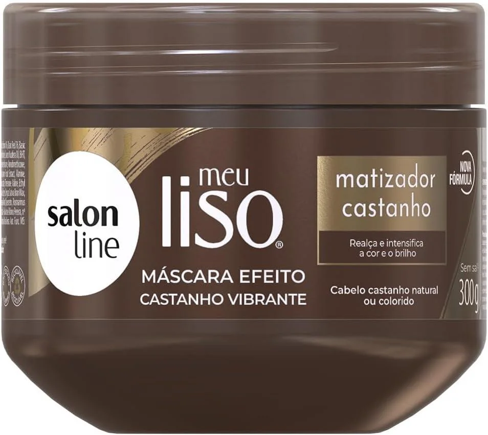 S Line - Meu Liso Matizadora Castanho - Máscara Capilar - 300g