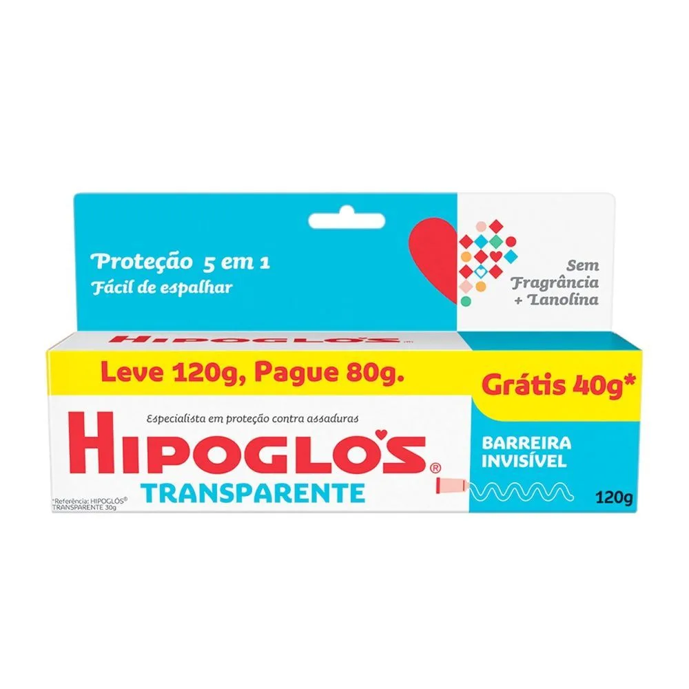Pomada para Assadura Hipoglós Transparente 1200g Leve 120g e Pague 80g