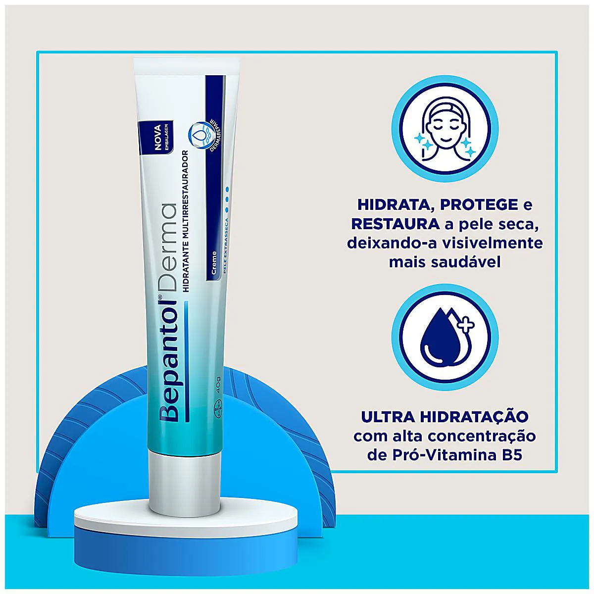 Bepantol Derma Creme Hidratante Multirrestaurador 40g