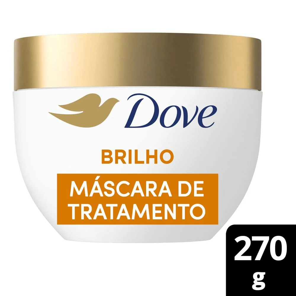 Máscara de Tratamento Dove Brilho + Óleo Micelar 10 em 1 270g