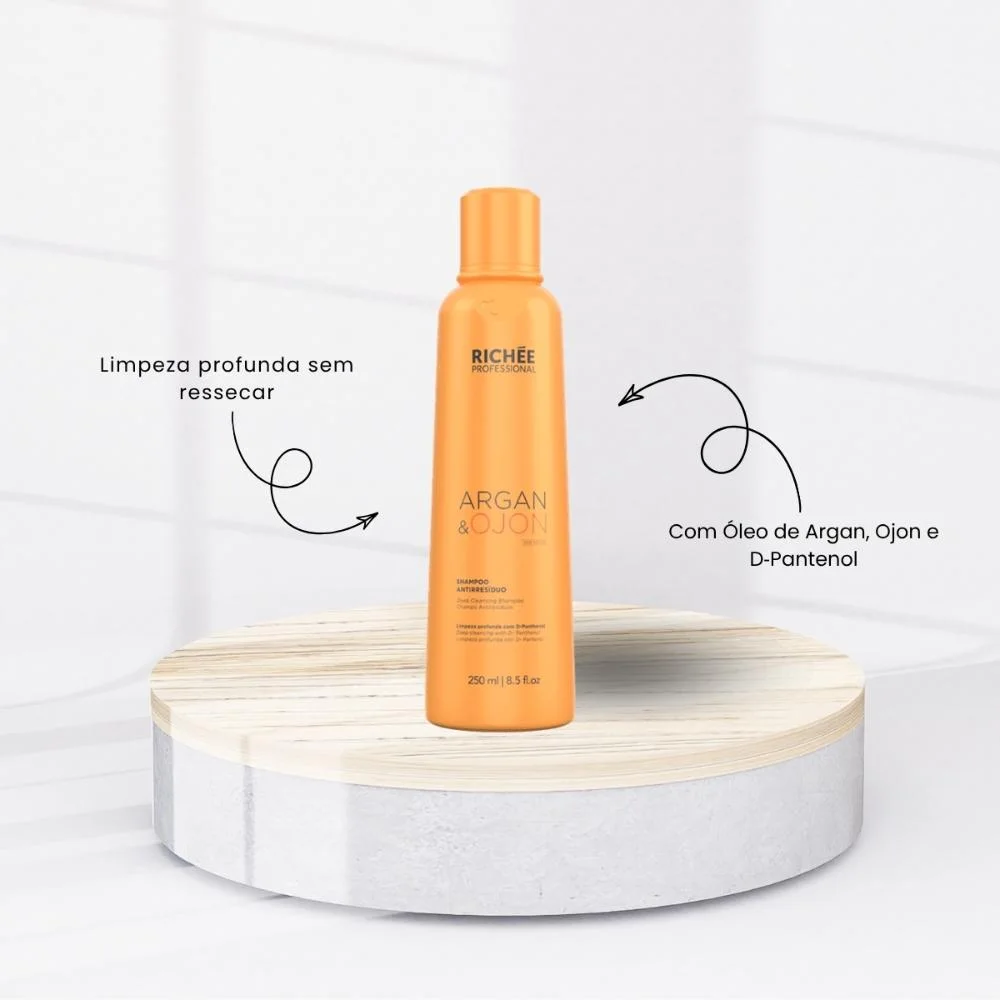 Richée Professional Argan e Ojon - Kit 3 Shampoo 250ml