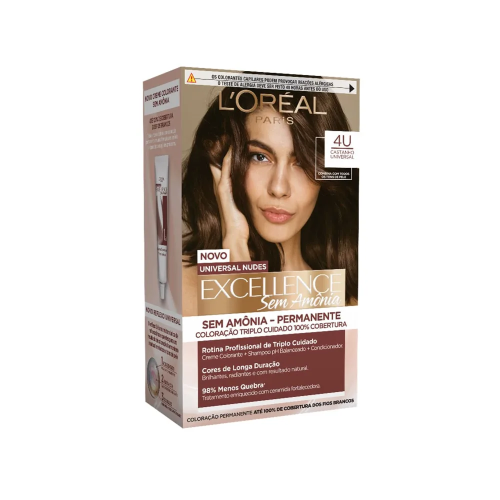 Tintura L'Oréal Imédia excellence Castanho sem amônia Universal 4u