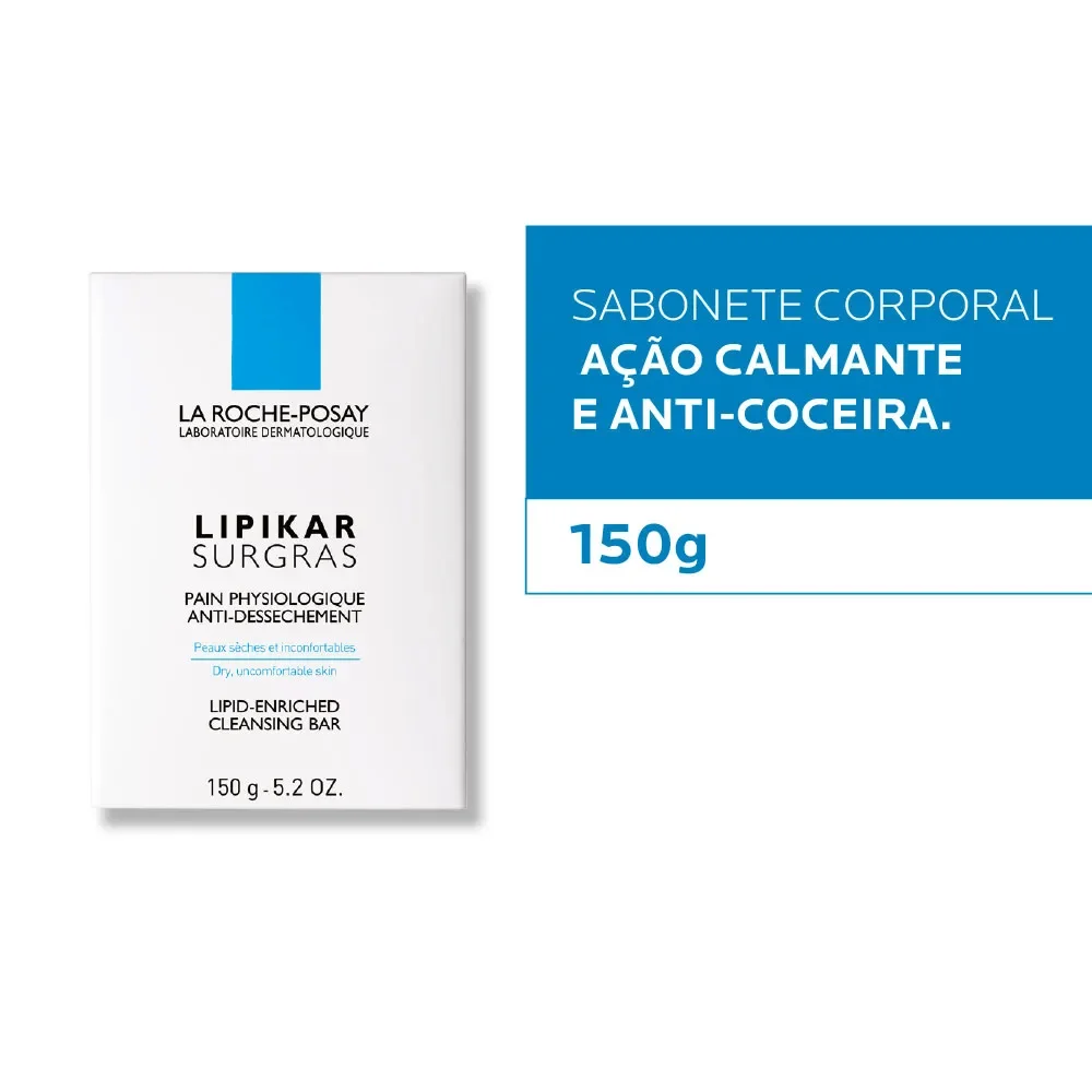 Sabonete em Barra Facial La Roche-Posay Lipikar Surgras Antirressecamento 150g