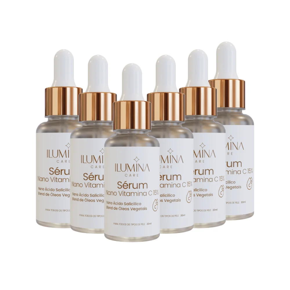Kit 6 Sérum Vitamina C 15% Clareador Manchas