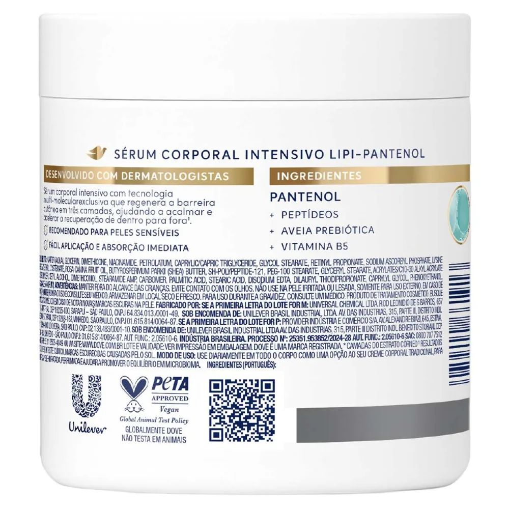 Sérum Intensivo Dove 10% Lipi-Pantenol 450g