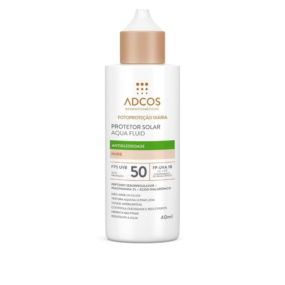 Protetor Solar Adcos Aqua Fluid Fps50 Nude 40ml