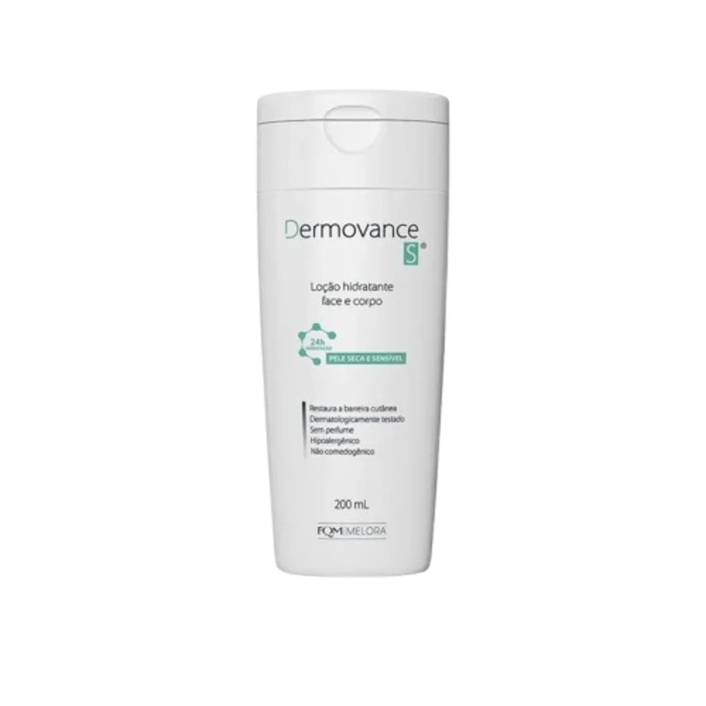 Loção Corporal Dermovance S Hidratante Peles Secas e Sensíveis 200ml