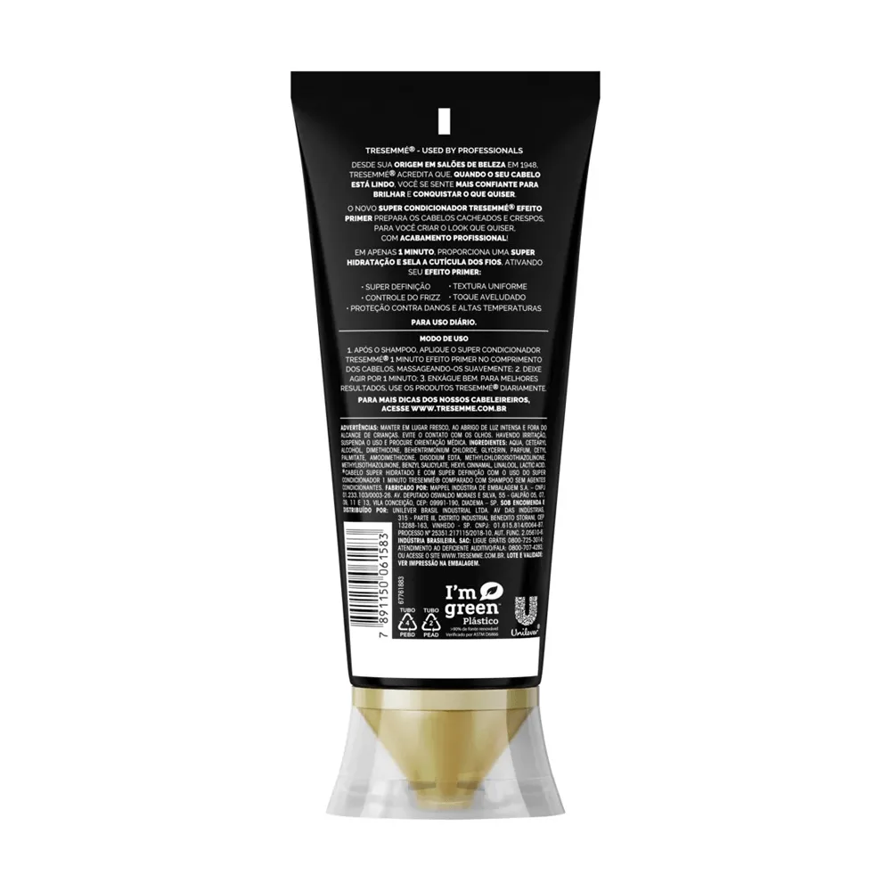 Super Condicionador TRESemmé 1 Minuto Efeito Prime Cachos e Crespos 170ml