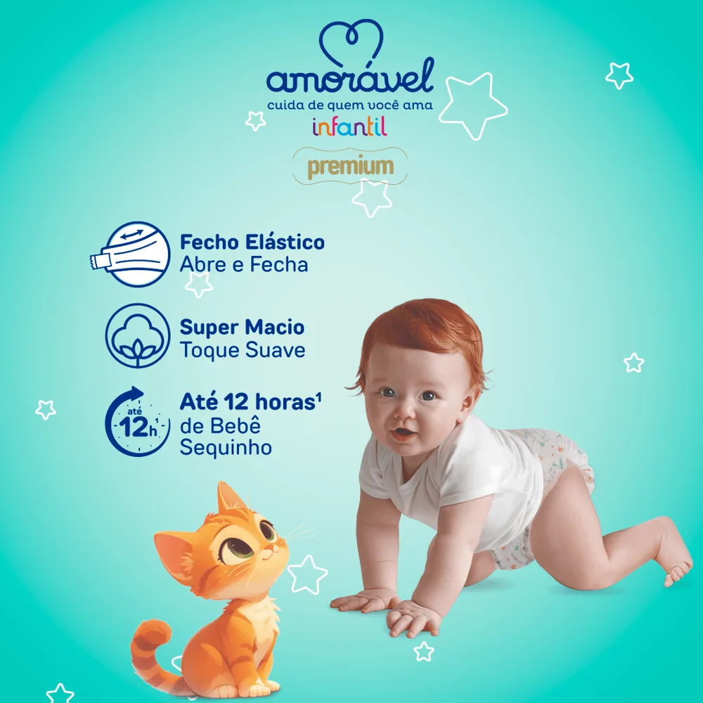 Fralda Amorável Premium Ultrapack G 96 Unidades