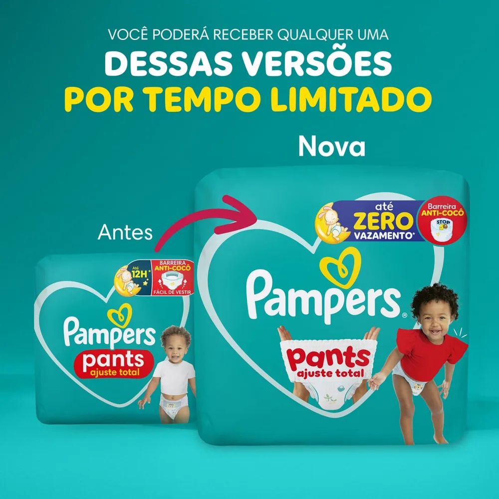 Fralda Pampers Pants Ajuste Total Xg 82 Unidades