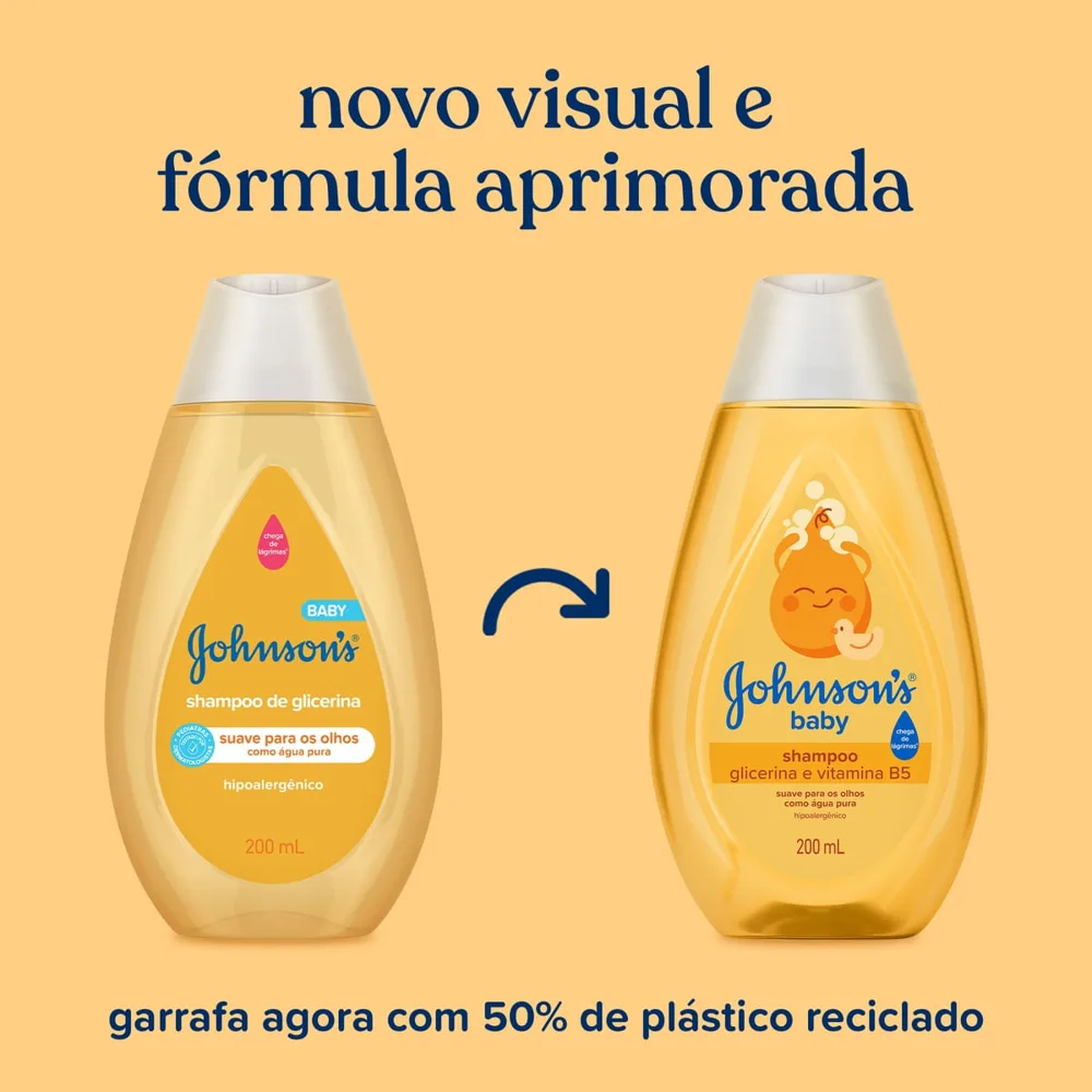 Shampoo Infantil Johnson's Baby Chega de Lágrimas 200ml