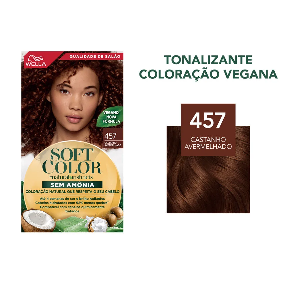 Tintura Soft Color Natural Instincts Castanho Avermelhado 457