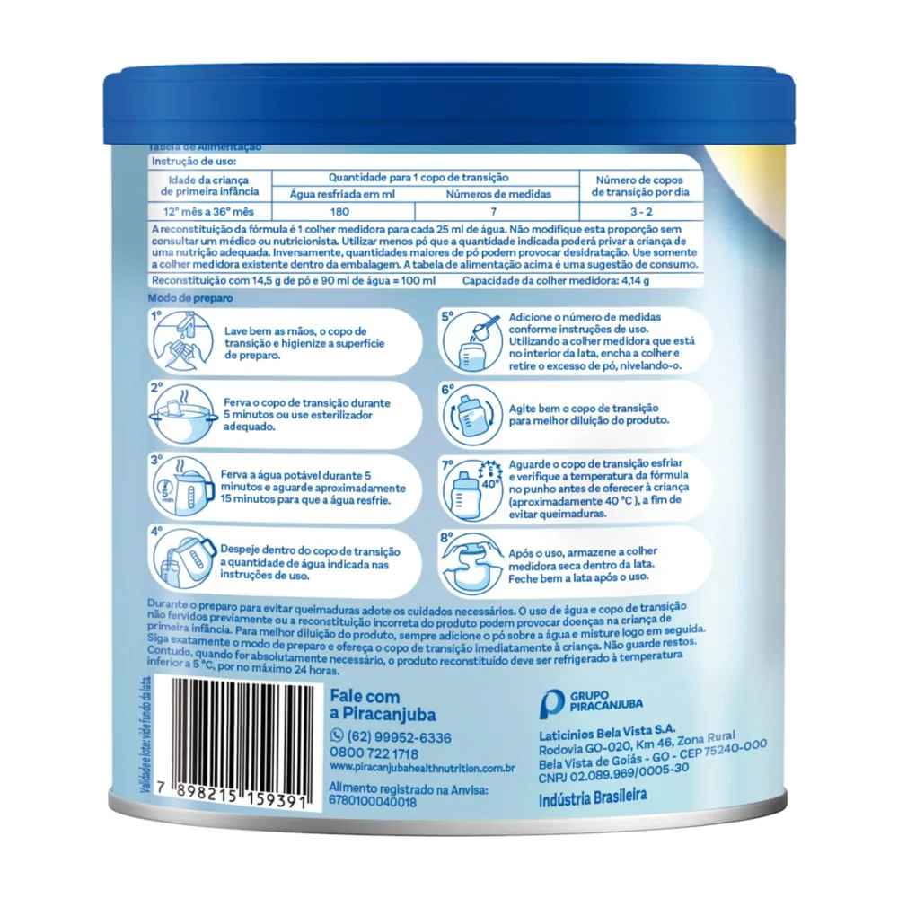 Formula Infantil Plura De 1 A 3 Anos 800g