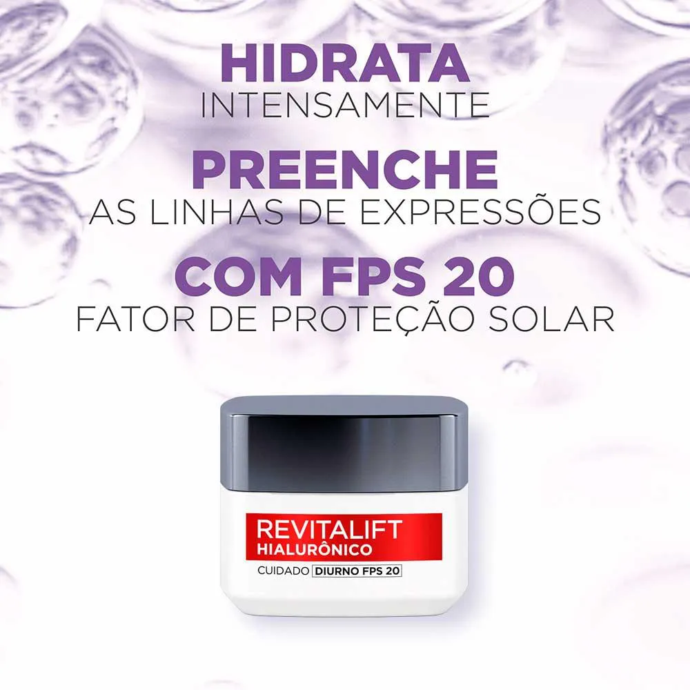 L'Oréal Revitalift Hialurônico Creme Diurno Antirrugas FPS 20 50ml