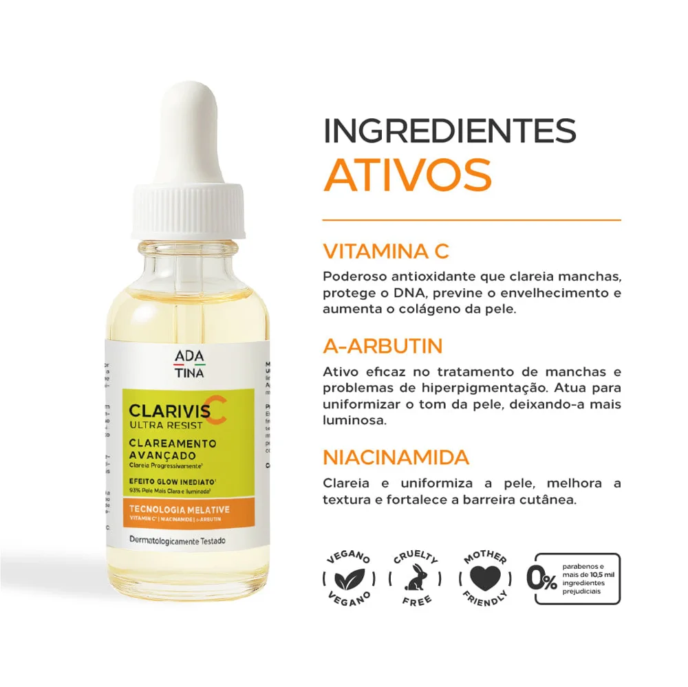Sérum Clarivis C Ultra Resist Ada Tina Clareador Vitamina C