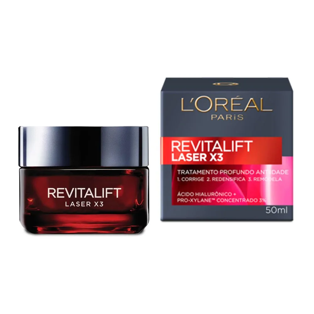 Creme Facial L'Oréal Paris Revitalift Laser X3 Hidratante Anti Idade Diurno 50ml