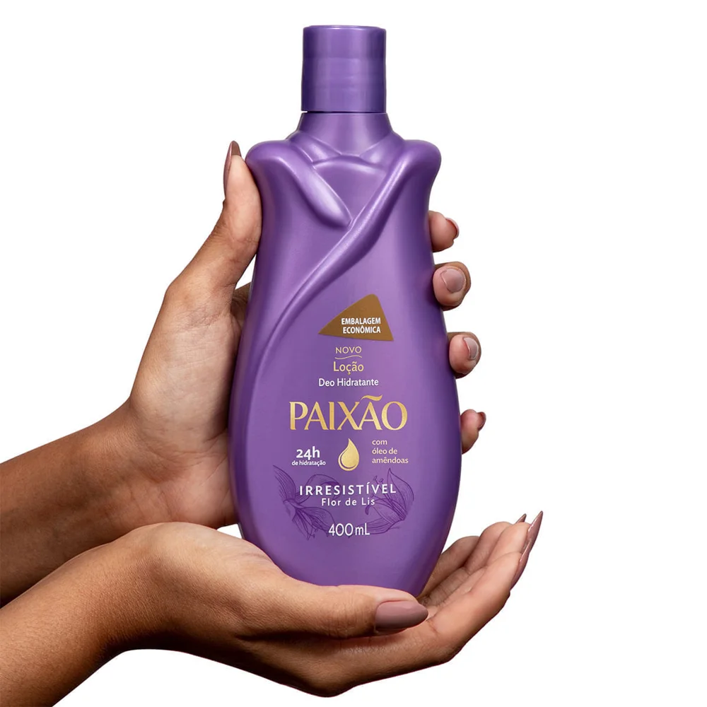 Hidratante Paixão Irresistível com Óleo de Amêndoas ação desodorante 400ml