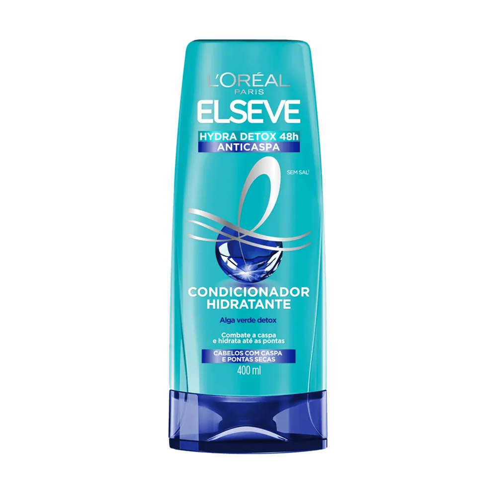 Condicionador Elseve Hydra Detox Anticaspa 48h Reequilibrante 400ml