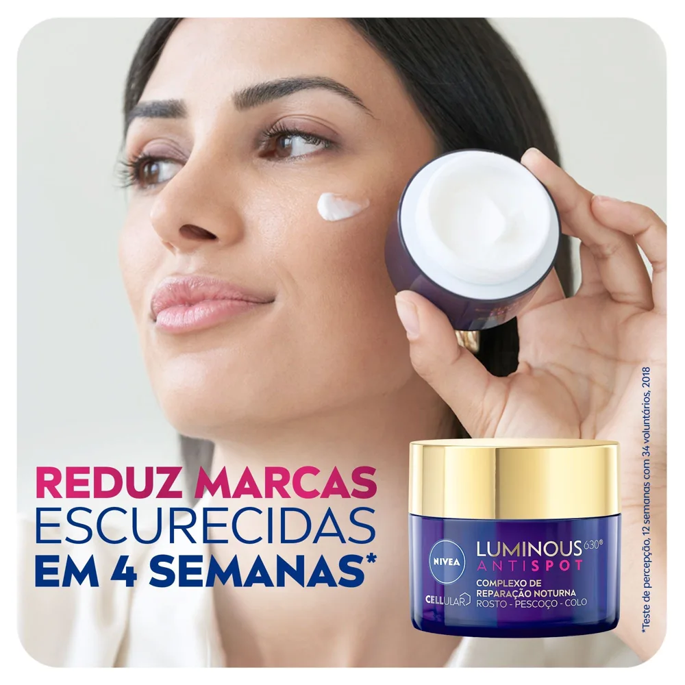 Creme Facial Nivea Luminous 630 Complexo de Reparação Noturna 50ml