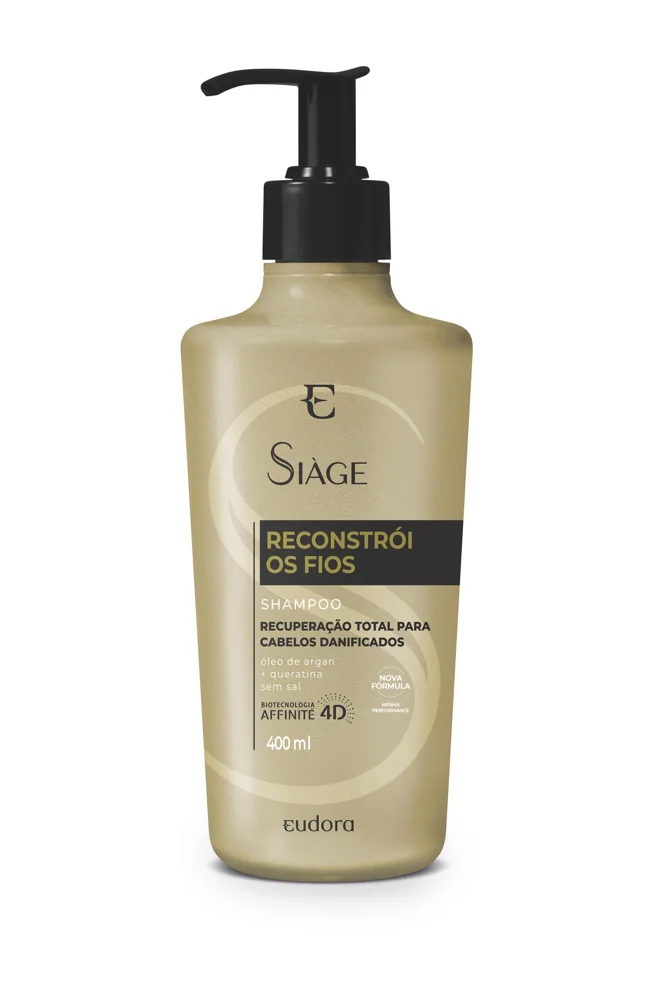 Shampoo Eudora Siàge Reconstrói os Fios 400ml
