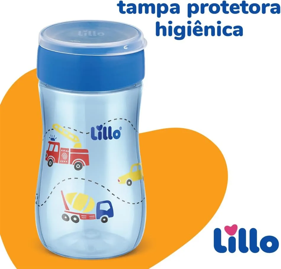 Copo de Transição Lillo Super Evolution 360º +8 meses Antivazamento Azul 300ml 1 Unidades