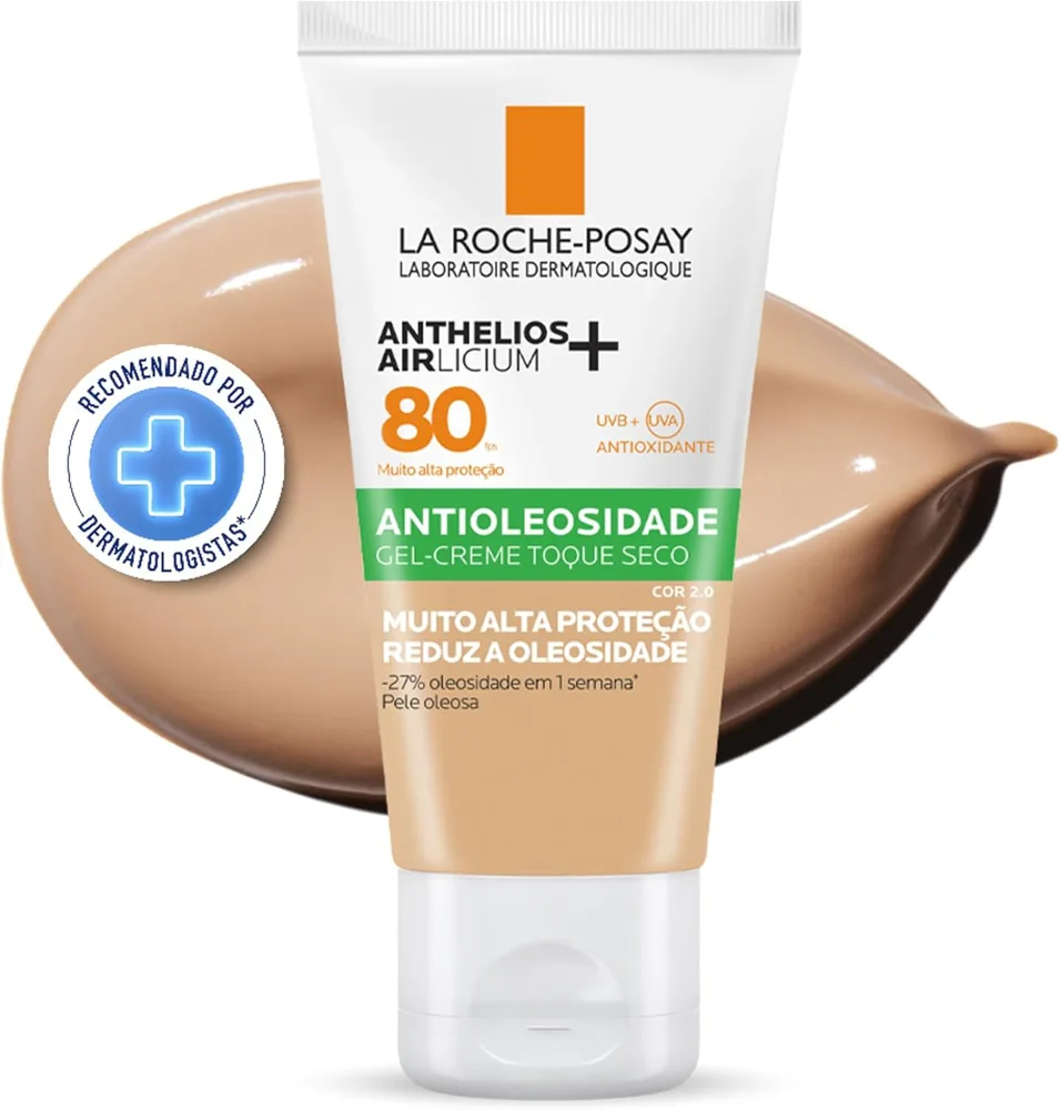 Protetor Solar Facial La Roche-Posay Anthelios Airlicium+ FPS80 Cor 2.0 40g
