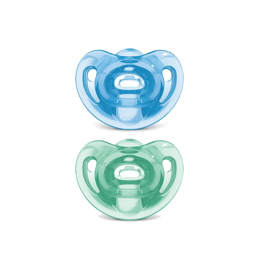 Chupeta NUK Sensitive Soft Oral Fit +6 meses 100% Silicone Azul Tamanho 2 2 Unidades