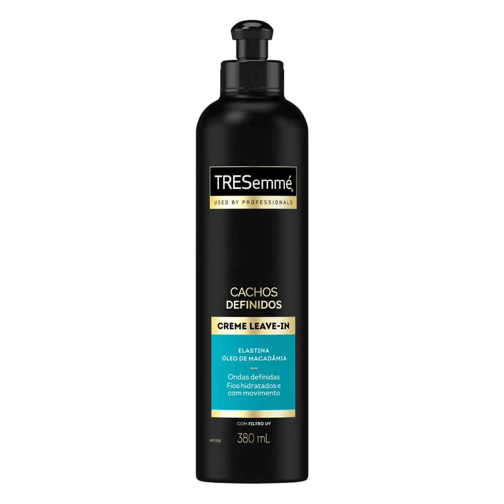 Leave-In Tresemmé Cachos Definidos Elastina E Óleo De Macadâmia Com Filtro Uv Frasco 380ml