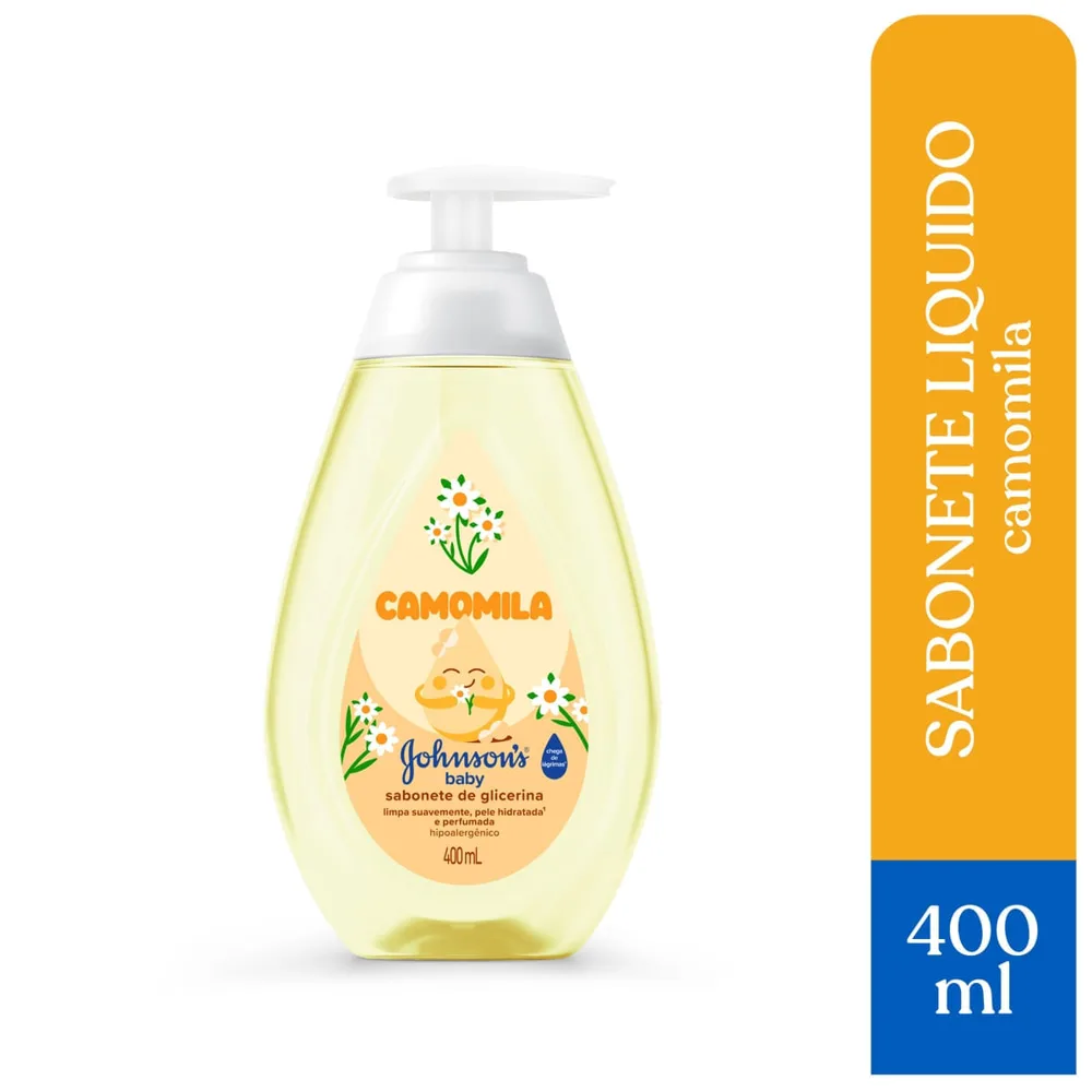 Sabonete Líquido Infantil Johnson's Baby Glicerina Camomila 400ml