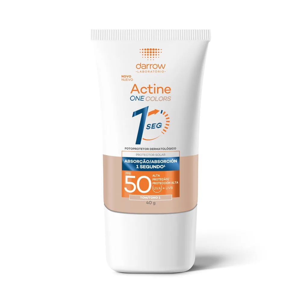 Protetor Solar Facial Darrow Actine Cor 1 One Colors Fps50 40g