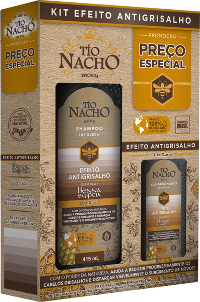 Kit Tio Nacho Antigrisalho Shampoo 415ml+ Condicionador 200ml