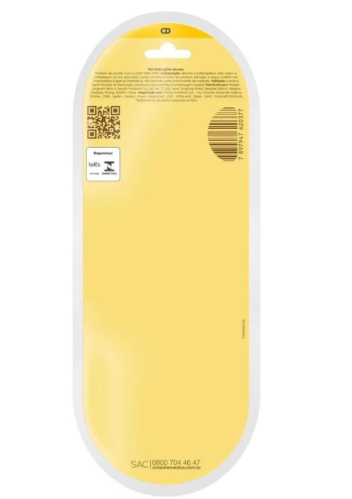 Mamadeira João e Maria Bico Ortodôntico Silicone Amarelo 240ml 1 Unidade
