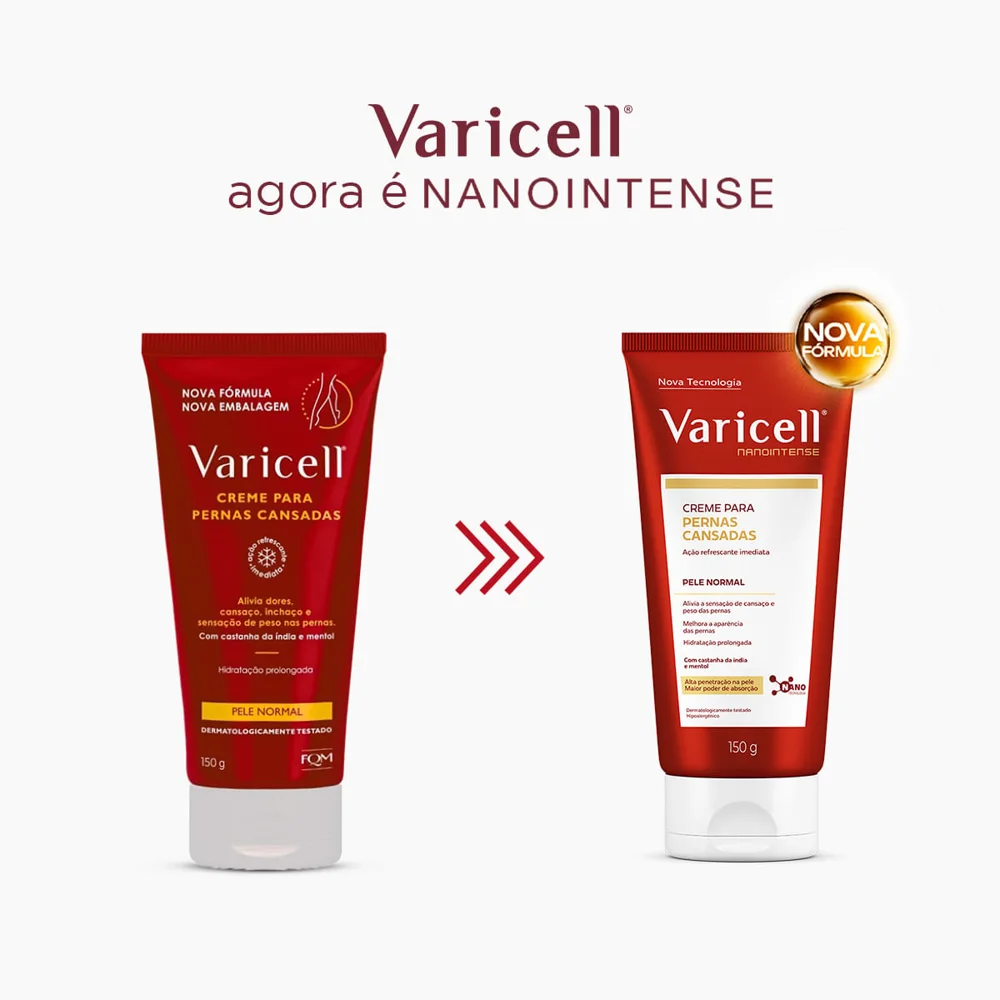 Creme Corporal Varicell Alívio para Pernas Cansadas e Varizes 150g