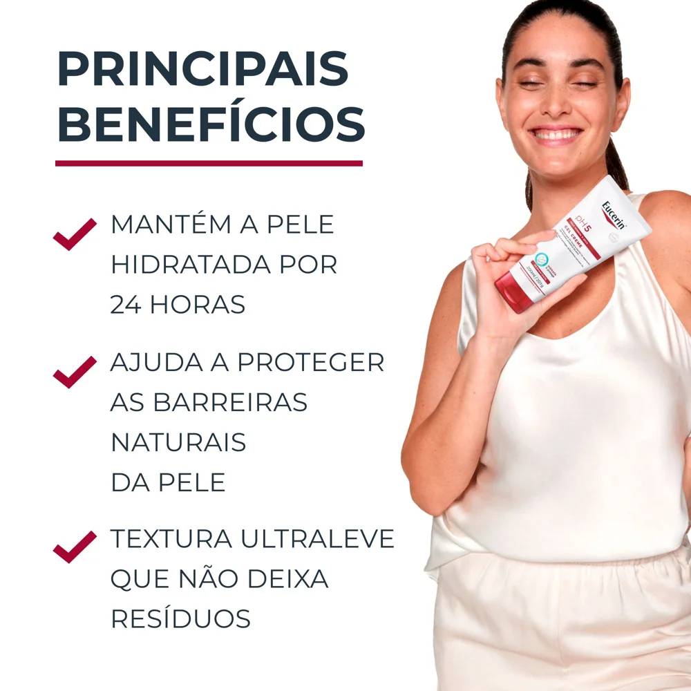 Gel Creme Corporal Eucerin pH5 Hidratante com Dexpantenol 200ml