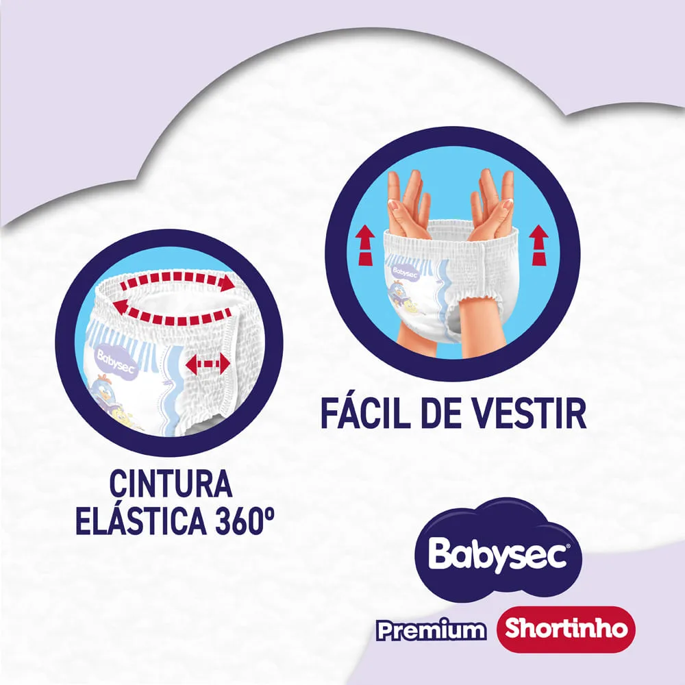 Fralda Babysec Premium Shortinho Galinha Pintadinha XG 42 Unidades