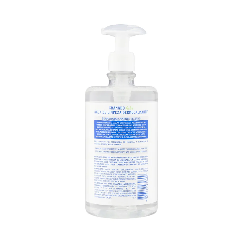 Água de Limpeza Granado Bebê Dermocalmante Pele Sensível 500ml