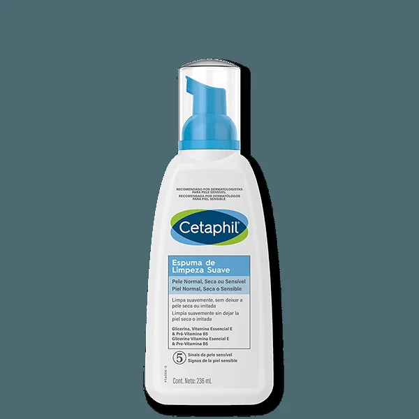 Espuma de Limpeza Facial Cetaphil Suave Pele Sensível 236ml