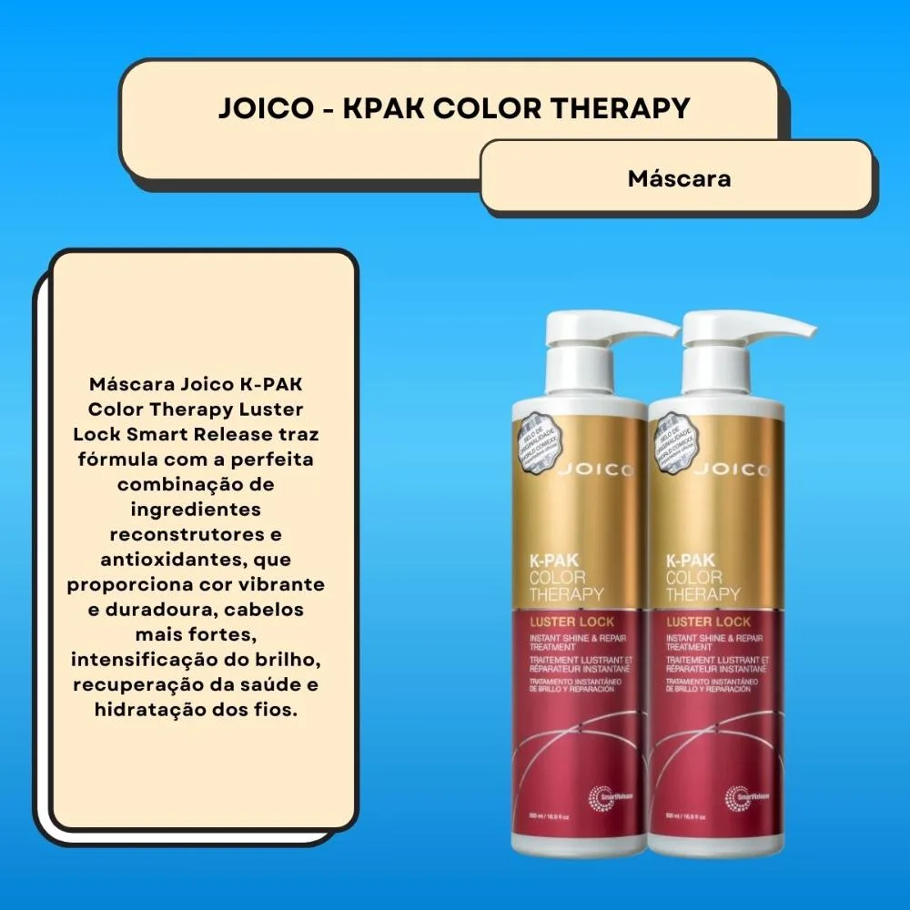 Joico K-PAK Color Therapy - Kit Luster Lock 2 Máscaras - 500ml