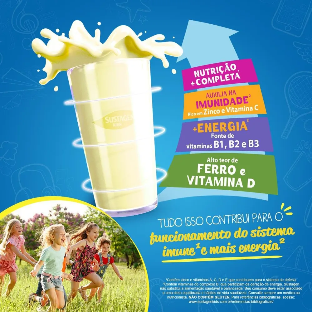 Complemento Alimentar Infantil Sustagen Kids Sabor Baunilha 350g