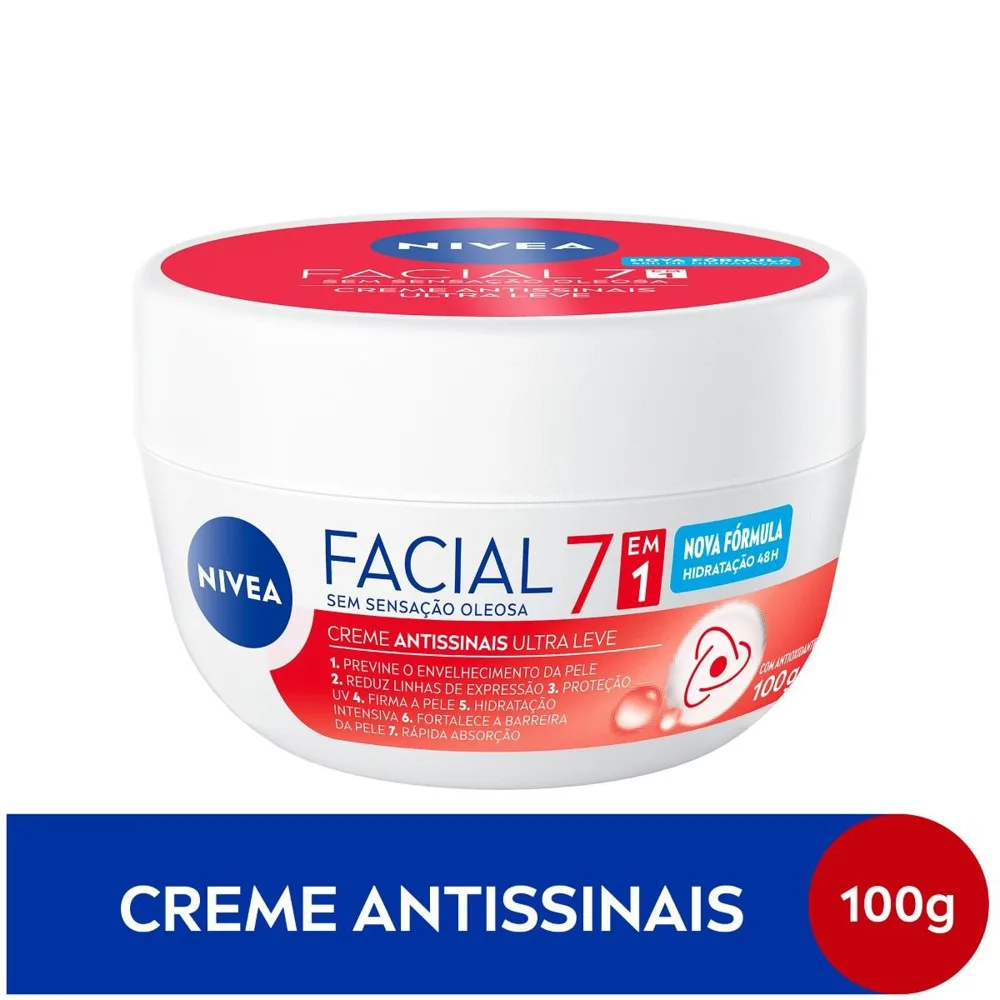 Creme Facial Nivea Antissinais com Vitamina E 100g